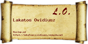 Lakatos Ovidiusz névjegykártya